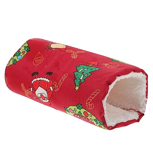 COLLBATH 1Pc Hamster Tunnel Nest Winter Warme Fleece Haustier Versteck Komfortable für Hamster Ratte Chinchilla von COLLBATH