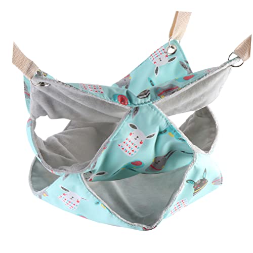 COLLBATH 1Stk Hängender Eichhörnchen-Schlafsack Heimtierbedarf Warmer Schlafsack kleines Tier Kleintier Schlafsack Verstellbares Haustierbett Hamsterbett Haustier hängendes Bett Plane Blue von COLLBATH