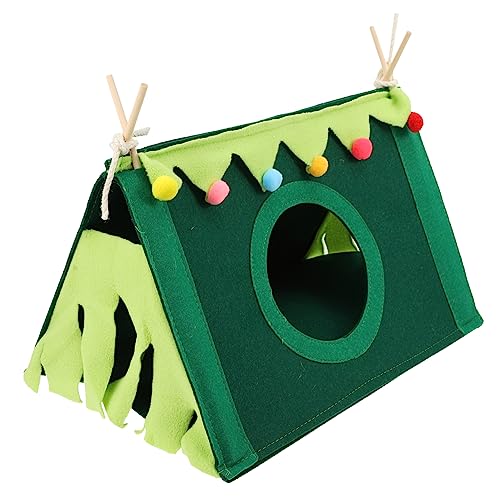 COLLBATH 1Stk Hamsternest Spielzeug für Hasen Rattenhaus kleines Haustier verstecktes Animal House tierzelt Spielzeuge Zelt aus Filz für Haustiere Hamster-Eckhaus Filzstoff Green von COLLBATH