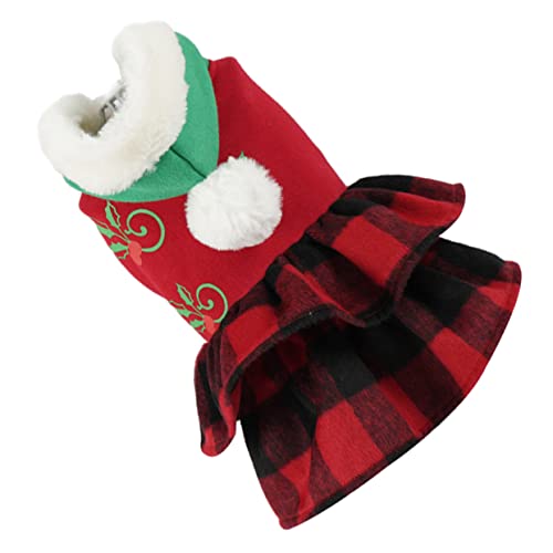 COLLBATH 1Stk Haustier-Hund-Weihnachts-Verwandlungskostüm Weihnachts hundepullover Dog Christmas Costume Hundeweihnachtskleid Hunde-Hoodie rot Kleider Kleidung Hundekostüm von COLLBATH