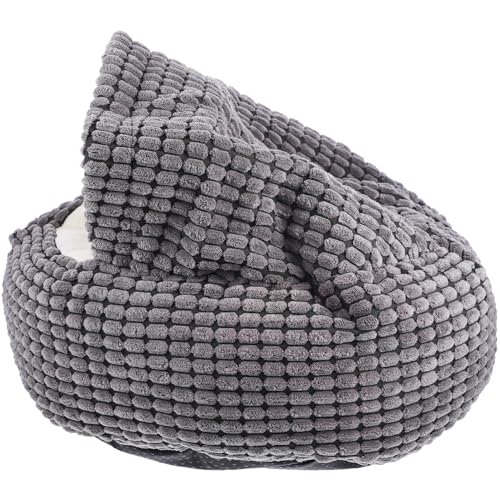 COLLBATH 1Stk Haustierbett pet Bed petbett dogbed Katzennestbett Katzentransporter Katzenbett für den Haushalt halbgeschlossenes Katzennest PP-Baumwolle mit hoher Widerstandsfähigkeit Grey von COLLBATH