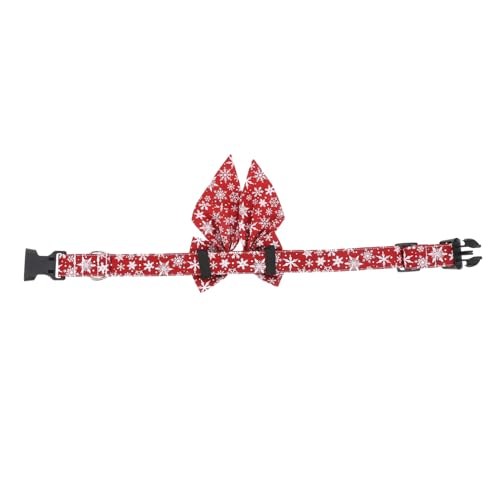 COLLBATH 1Stk Haustierhalsband Santa Krawatte Zubehör für Haustierhalsbänder Welpe Bogen weihnachtsbogen weihnachtsschleifen weihnachtsdeko Kätzchenhalsbänder Katzenhalsbänder Baumwolle rot von COLLBATH