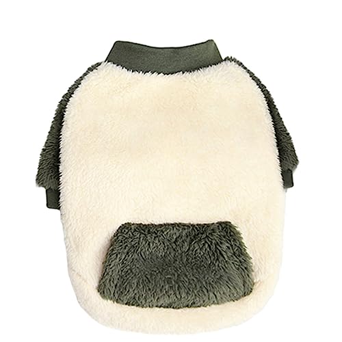 COLLBATH 1Stk Kleidung für Haustiere Hundehütte Dekorationszubehör für Haustiere Welpen Mäntel hundewintermantel hundewinterjacken Haustier-Outfit Winter hundemantel Polarfleece Dark Green von COLLBATH