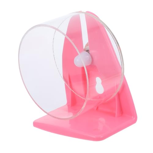 COLLBATH 1Stk Laufrad für Hamster Rennmaus-Trainingsrad Hamster Stiller Läufer Räder Hamster Spielzeug hamsterspielzeug laufendes Laufband Spielzeug für Haustiere Übungsrad aus Acryl Rosa von COLLBATH