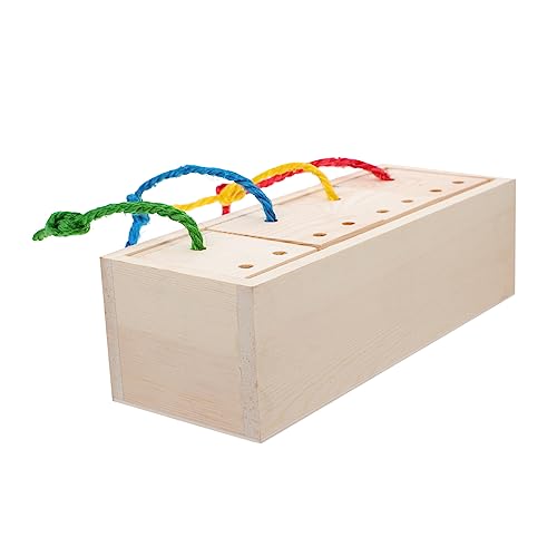 COLLBATH Papagei Kauspielzeug Vogel Futtersuche Box Pet Feeder Holz Vogel Kauspielzeug Spielzeug Papagei Spielzeug Vogel Haustier Zubehör von COLLBATH