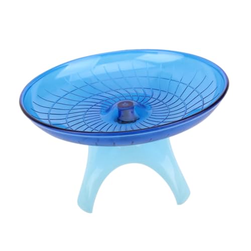 COLLBATH 1Stk Scheibe Laufen Lassen Haustier Frettchen Abs Rennmaus Hund Untertasse Hamster Laufrad Hamster Trainingsrad Laufrad für Hamster Nicht laufende Scheibe Übungsrad Blue von COLLBATH