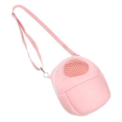 COLLBATH 1Stk Umhängetasche für Haustiere Hamster transportbox pet Backpack Kleintierträger welpenautositz kleine Hundetasche schultüten Hamstertasche Haustiertasche für draußen Rosa von COLLBATH