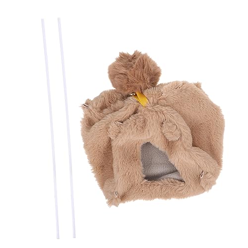 COLLBATH 1Stk Zelt Vogelversteck Tipi im Freien Vogel Plüschbett Rattenschlafnest dinkelflocken Hamster Cozy Plüschtier Spielzeug verdicktes Vogelhaus Schlafkissen für Kleintiere Samt Brown von COLLBATH