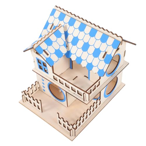 COLLBATH Hamster Home Log Holz Doppel-Geschichte Indoor Klettern Rack für Hamster Villa von COLLBATH