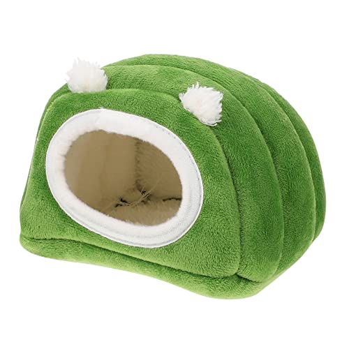 COLLBATH 1stk Hamsternest Hamsterschlaf Züchten Schlafkissen Für Haustiere Hamsterhausbett Haustier Warme Nester Hamster Baumwollkäfig Chinchillas Warmes Nest Welpe Arktisches Vlies Green von COLLBATH