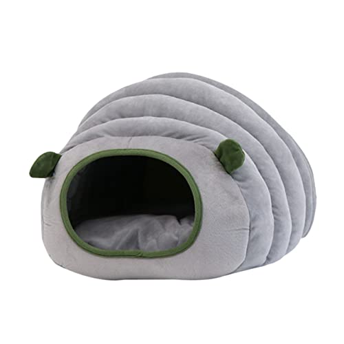 COLLBATH 1stk Katze Schlafnest Warmes Zelt Für Kleine Hunde Katze Warmes Bett Warme Katzenhöhle Kleiner Vogelkäfig Igel Bett Katzenschlafsack Haustierbett Aus Pp-Material Kristallsamt Grey von COLLBATH