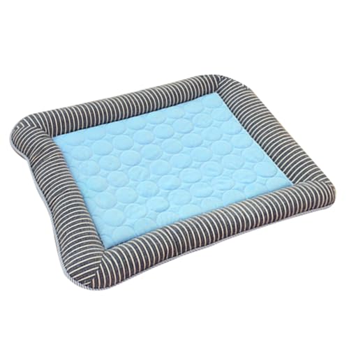 COLLBATH Sommer Hund Katze Haustier Kühlmatte Ice Silk Kühlkissen Rutschfestes Hundebett Haustierbedarf Blau von COLLBATH