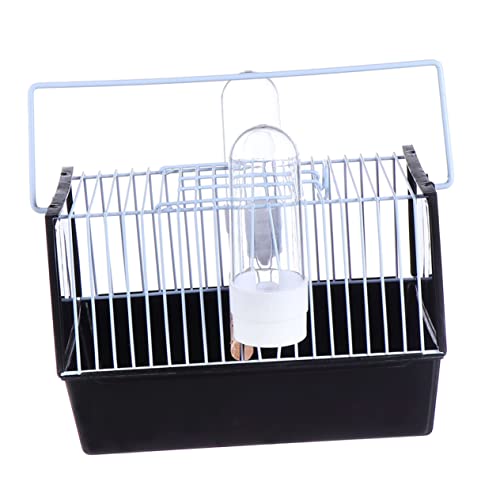 COLLBATH 1stk Vogelkäfig Vogelbadkäfig Transportbox Für Kleintiere Ausflug Papageienkäfig Kleintierkäfig Handlicher Papageienkäfig Käfigvogel Großer Papageienkäfig Vogelnest Plastik Black von COLLBATH