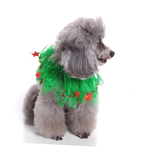 COLLBATH 2 STK Weihnachtsschal für Haustiere Santa Hundehalsband Weihnachtsmann-Halskette Weihnachten hundehalsband Hunde weihnachtshalsband weihnachtsdeko Haustierhalsband aus Polyester von COLLBATH