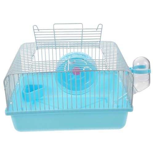 COLLBATH 2 Sätze Hamsterkäfig Tiny House-Accessoires Hamsterrad für Käfig Käfige für Meerschweinchen Hamster käfig Hamster cage Haustier Hamsterrattenversteck Hamsterfall Plastik Blue von COLLBATH