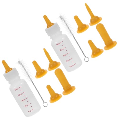 COLLBATH 2 Satz Nuckelflasche Tierisches Wasser Welpenmilchflasche Kätzchen Wunder Hasen Flasche tierbabys Haustier trinkflasche Katze Milch Flasche Flaschenset für Katzennahrung Kieselgel von COLLBATH