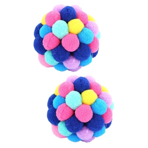 COLLBATH 2 Stück Glockenbälle Katzenspielzeug Lustiges Spielzeug Für Katzen Lustiger Katzenball Glocken Rasselspielzeug Ball Für Katzen Bunte Glocken Kätzchenglocken Kauspielzeug von COLLBATH