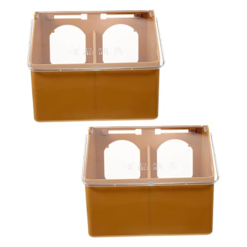 COLLBATH 2 Stück Hängenkiste Food Tank Waschbecken hängender Taubenfutterspender für Nymphensittich-Futterspender Käfig-Papageienfutterspender aus Kunststoff Abs Coffee COLLBATH 2 Stück Hängenkiste Food Tank Waschbecken hängender Taubenfutterspender für Nymphensittich-Futterspender Käfig-Papageienfutterspender aus Kunststoff Abs Coffee von COLLBATH