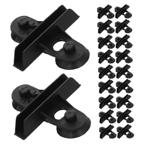 COLLBATH 20 Stück Aquarium Trennwand Clips Mit Saugnäpfen Fischglas Wasserbehälter Trennwand Stützclip Aquarium Kiesteiler Isolationshalter Für Aquarium Isolationsclips Abs Schwarz von COLLBATH