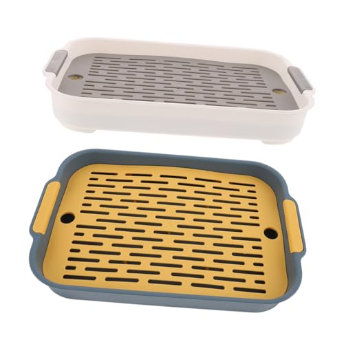 COLLBATH 2Er-Box Kaninchentoilette Kaninchen Töpfchen Meerschweinchen Hasenkäfig Kaninchen-Töpfchen Hamster Toilette sfter Hamster klo Anti-Fall-Bunny-Toilette Anti-Fall-Häschen-Töpfchen pp von COLLBATH