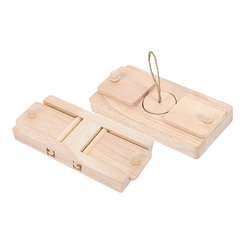 COLLBATH Beständig Chinchilla Spielzeug 2PCS Holz Leckerli Spielzeug Kompakte Futtersuche Hamster Käfig Layout Decor Haustier Aktivität von COLLBATH