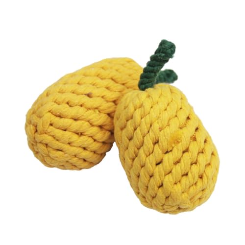 COLLBATH 2St Haustier Ananas Spielzeug Hund gewebtes Spielzeug Kleines Kauspielzeug für Hunde Hundebälle Interactive Dog Toys hundewelpen Spielzeug Hundebedarf verschleißfestes Kauspielzeug von COLLBATH