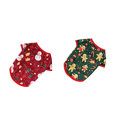 COLLBATH 2St Haustier-Weihnachtskleidung lustige hundekostüme hundegeschenk Dog Clothes Festival-Haustierweste kleine hundekleidung Heimtierbedarf Weihnachtskleidung für Haustiere Baumwolle von COLLBATH