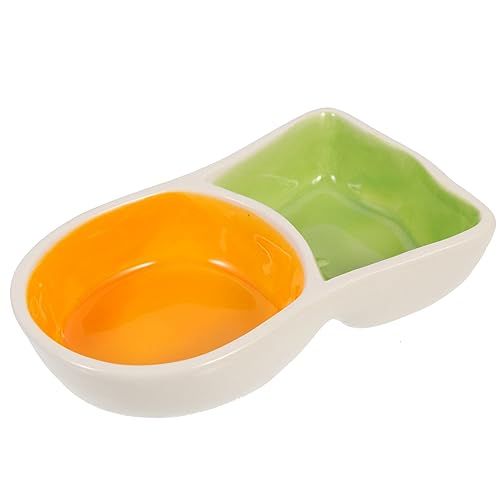 COLLBATH 2St Haustiernapf Futterspender für Hamster in Karottenform Kaninchenfutter Häschen-Feeder pet Bowl keramikschüsseln Futternapf für Ratten Eichhörnchen-Picknicktisch Orange von COLLBATH