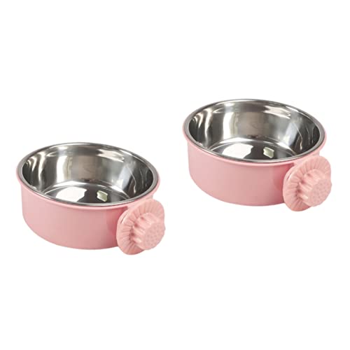 COLLBATH 2St Hundefutter pet Supplies pet Food Container Haustierfutterbehälter Futterautomat für Haustiere Vogelfutterkäfig für Haustiere Haustiernapf Futternapf für Haustiere Rosa von COLLBATH