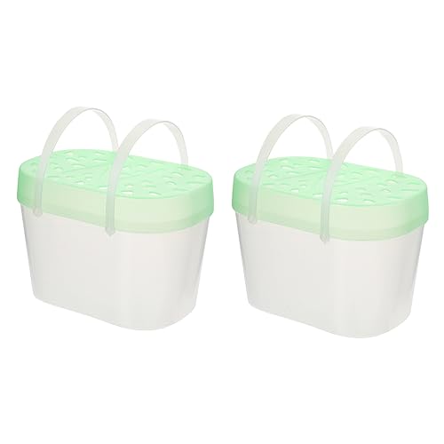 COLLBATH 2St Transportbox für Haustiere Reptilienkäfige kleine Haustierkäfige Hamsterträger Terrarium nebler Kleintiertransportbox Schildkrötenfälle Haustierzubehör Plastik Green von COLLBATH