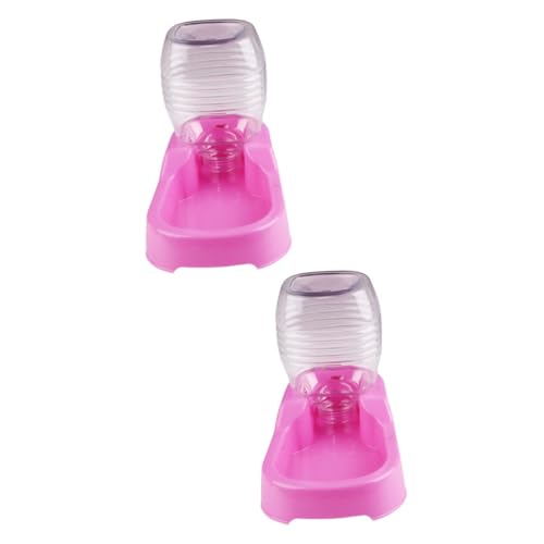 COLLBATH 2St Wasserspender für Hunde Wasserflasche für Welpen katzenfutterspender automatisch Welpenbedarf pet Supplies wasserschale Haustier-Trinkwerkzeug Futterautomat für Haustiere Rosa von COLLBATH