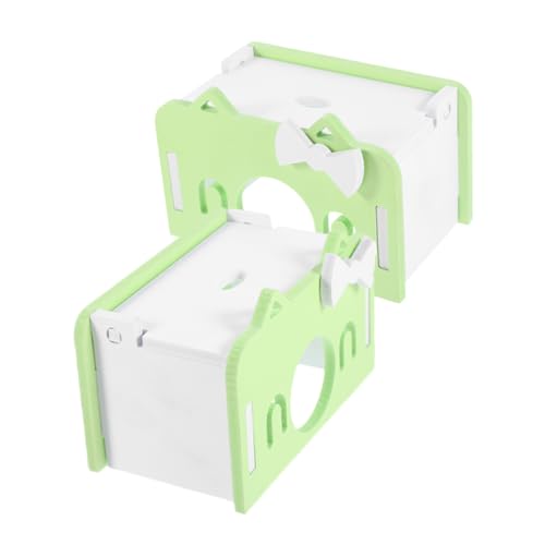 COLLBATH 2st Hamsterversteck Haustierhäuser Meerschweinchen-versteck Mini-hüttenkäfig Hamstervilla Hamsterhaus Und Lebensräume Kleintierversteck Hamsterhäuser Klettern Hamsterkäfig PVC von COLLBATH