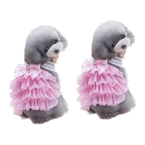 COLLBATH 2st Rock Kleine Hundekostüme Kleines Hundehalsband Dackel Kostü Hundebekleidung Hund Prinzessin Kleid Welpe Smoking Katze Kleine Hundekleidung Katzen Hochzeitskostü Rosa von COLLBATH