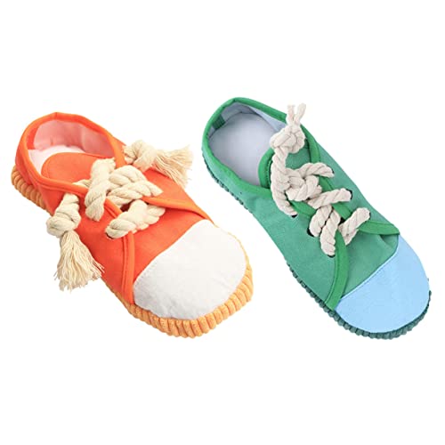 COLLBATH 2er Set Hunde-Quietschspielzeug Hundeschuhe Welpenschuhe Haustier Kauspielzeug Haustier Beißschuhe für Hunde von COLLBATH