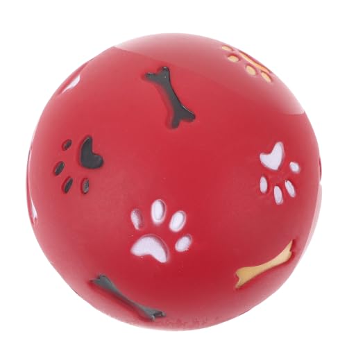 COLLBATH 2st Trainingsmaterial Gehirnspielzeug Plüschwürfe Auslaufen Von Haustieren Leckerbissen Für Hunde Hunde-Puzzle-spielzeugball Tierfutter Plüschtiere Interaktives Hundespielzeug Rot von COLLBATH