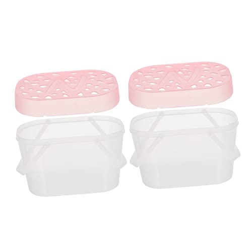 COLLBATH 2st Transportbox Für Haustiere Reisekäfig Für Kleintiere Kleiner Nagetierträger Transportbox Kaninchen Fälle Von Haustierhamstern Hamsterfälle Outdoor-Hamster-fälle Plastik Rosa von COLLBATH