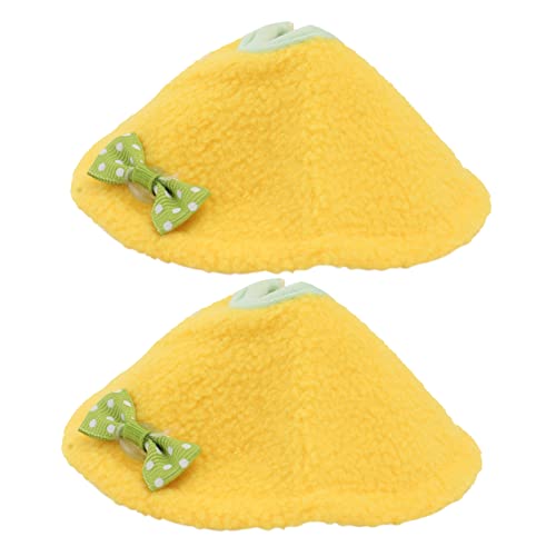 COLLBATH 2st Vogelbeißhalsband Papagei Vogelschutzkragen Anti-beißendes Nackenband Vogelkegel Nackenschutz Gegen Lecken Vogelzupfhalsband Vogelhalskegel Vogelauffangkegel Yellow Polarfleece von COLLBATH