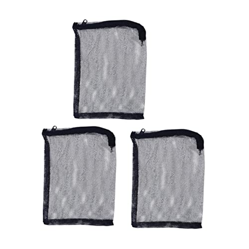 COLLBATH Medientaschen 15x20cm Nylon Mesh Net 3er Set Schwarz Kordelzug Verschluss Für Wiederverwendbarkeit Ideal Für von COLLBATH