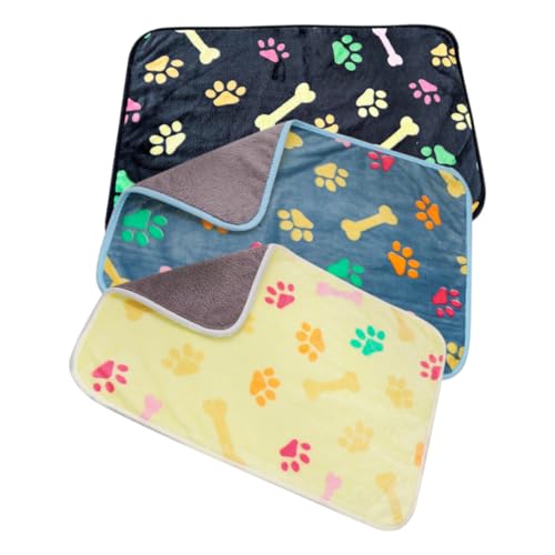 COLLBATH 3St Haustierdecke Hundekäfigdecke Hundedecke aus Flanell Flanelldecke Hundewurfdecke wärmende Unterlage kuscheldecke warm thermodecken cat Bed Blanket Tierdecken warme Katzendecke von COLLBATH