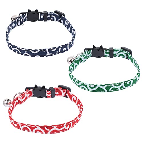 COLLBATH 3St Haustierhalsband Gebell Citronella-Hundehalsband Katzenbürste Bögen Kette Abs tierische bescherung rolf zuckowski Weihnachten Bowtie Katze Glocke Krawatte Kätzchen-Kragen Nylon von COLLBATH