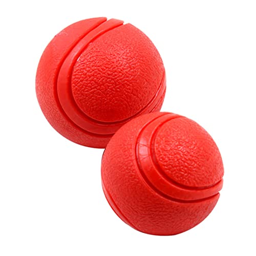 COLLBATH 3-teiliges Set Pet Face Hundespielzeug Trainingsbälle Für Aggressives Kauen Springen Höher Als Tennisbälle Rot Heimtierbedarf von COLLBATH