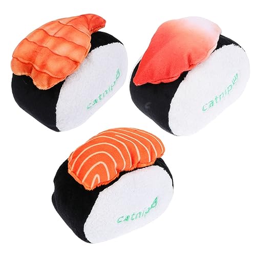 COLLBATH 3St Katzen-Sushi- interaktives katzenspielzeug Interactive cat Toy Sushi-Katzenspielzeug mit Katzenminze Katzentunnel Katzenminze Kätzchen Katzenspielzeug Plüsch von COLLBATH