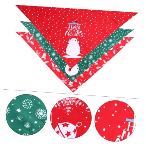 COLLBATH 3 stücke Hund Weihnachten Bandana Dreieckige Haustier Lätzchen Haustier Hals Handtuch Hund Speichel Lätzchen Kleid Up Ihre Haustier von COLLBATH