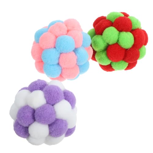 COLLBATH 3St Katzenglockenball Pet Bälle Spielzeug kauspielzeug für katzenspielzeug Interactive cat Toy spielzeuge Kätzchen Spielzeug Haustierbälle Spielzeug für Haustiere Geschenkbox von COLLBATH