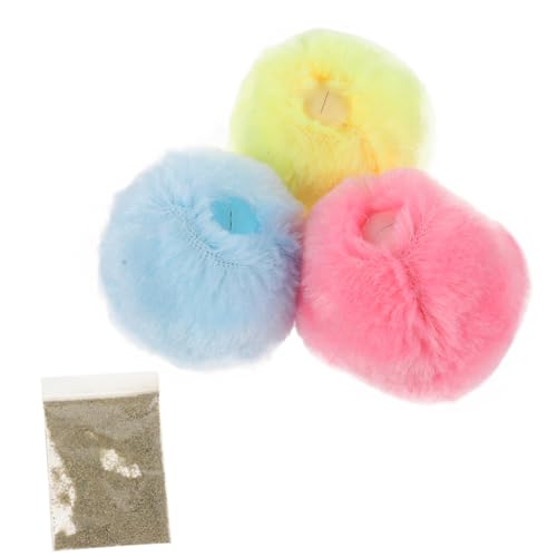 COLLBATH 3st Plüschtiere Für Haustiere Flauschige Kuscheltiere Kauspielzeug Katze Katzenminze Katzengarn Spielzeug Welpenspielzeug Katzenfalte Singen Lustiger Katzenball von COLLBATH