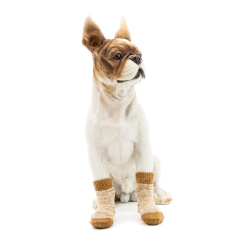 COLLBATH 4 Stück Baumwollsocken pet Supplies Baumwoll socken hundesocken Hunde Kleidung Hunde Pflege Bodenabnutzung für Haustiere Hundeschuhe Socken für Hund Socken für Haustier Baumwolle von COLLBATH