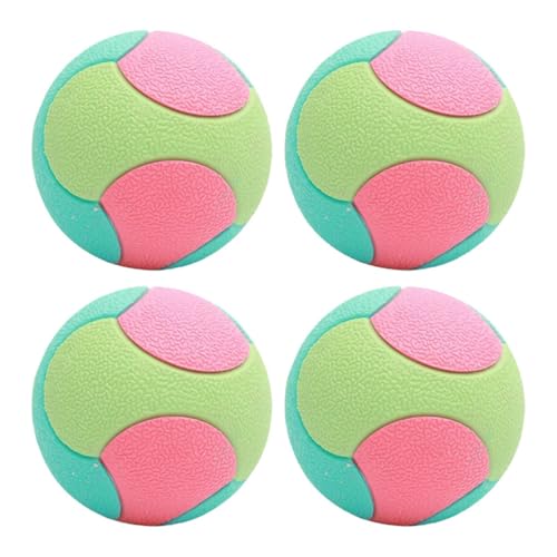 COLLBATH 4 Stück Beißball für Hunde Spaßball Plüsch Hundespielzeug interaktiver hundeball Kauspielzeug für Welpen Hundespielzeug kleine Hunde Hundespielzeug für mittelgroße Hunde Gummi von COLLBATH