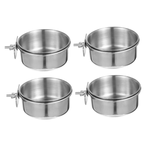 COLLBATH 4 Stück Edelstahl Vogelfutterbecher Vogelschalen Für Käfig Hühnerwasser-futterbecher Papagei Futternapf Papageien-futternapf Aus Edelstahl Rostfreier Stahl Silver COLLBATH 4 Stück Edelstahl Vogelfutterbecher Vogelschalen Für Käfig Hühnerwasser-futterbecher Papagei Futternapf Papageien-futternapf Aus Edelstahl Rostfreier Stahl Silver von COLLBATH