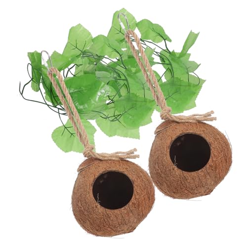COLLBATH Natürliches Kokosnuss-Reptilien-Set 4-teilig Gecko-versteck Komfortables Haustiernest Für Eidechsen COLLBATH Natürliches Kokosnuss-Reptilien-Set 4-teilig Gecko-versteck Komfortables Haustiernest Für Eidechsen von COLLBATH