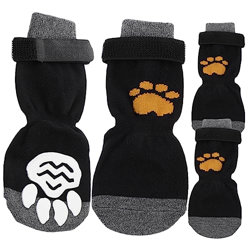 COLLBATH 4 Stück Haustier Hund Socken Gestrickter Hundepfotenschutz Hundesocken Für Hartholzböden Fußschützer Für Hunde Gestrickte Hundesocken Hundefußabdeckungen Hund Warm Baumwolle von COLLBATH